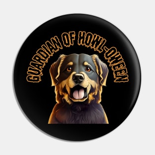 Guardian of Howl-oween. Dog, Golden Retriever, Halloween Pin