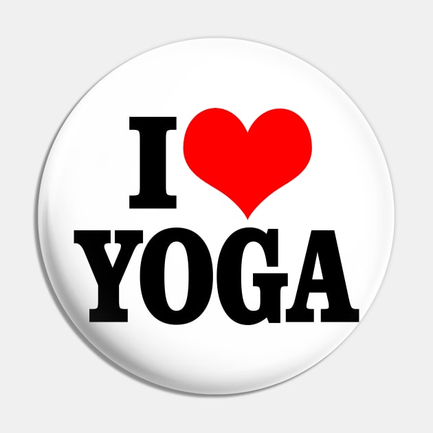 I Love Yoga Pin by Dojaja