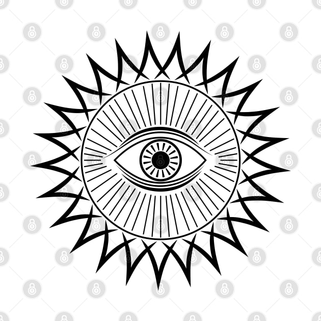 Eye with rays tattoo design by AnnArtshock