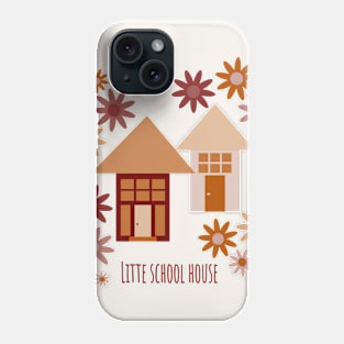 little autumn forest, cottages and pine trees Phone Case