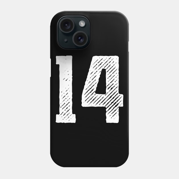 Rough Number 14 Phone Case by colorsplash