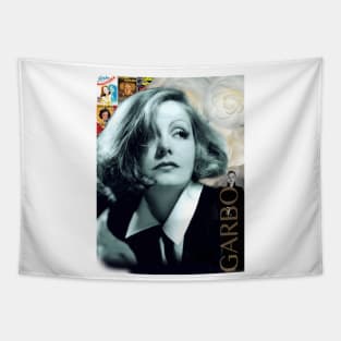 Greta Garbo Collage Portrait Tapestry