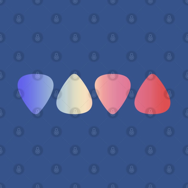 Pastel colors Guitar Picks by Scar