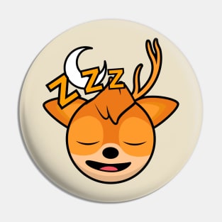 Sleeping Cyclist Deer Velo Pin