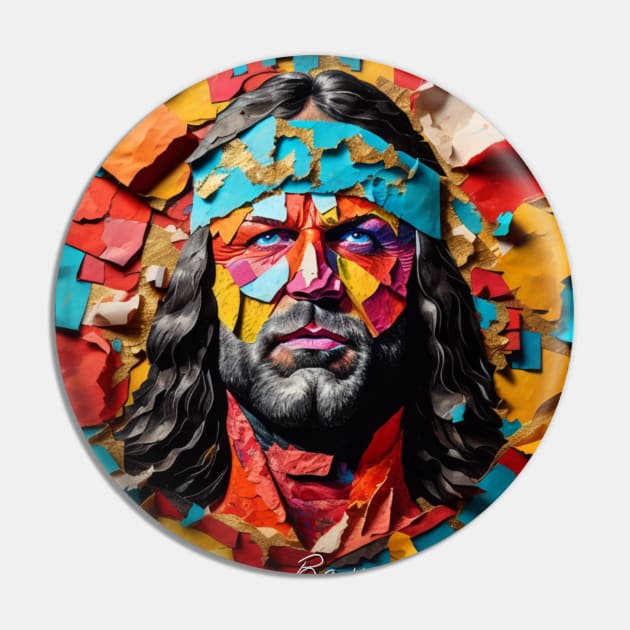 Randy Savage // Paper Art Pin by Otmr Draws