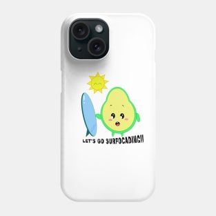 Surfing Avocado Phone Case