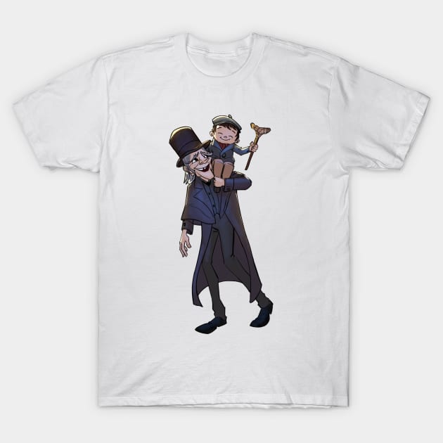 Merry Christmas Ebenezer Scrooge Tiny Tim Christmas Carol T-Shirt Merry Christmas Ebenezer Scrooge Tiny Tim Christmas Carol T-Shirt