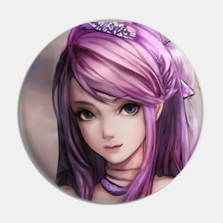 Anime Manga Girl Pink Hair Pin