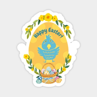 Happy Easter Bird/Bluebird Magnet