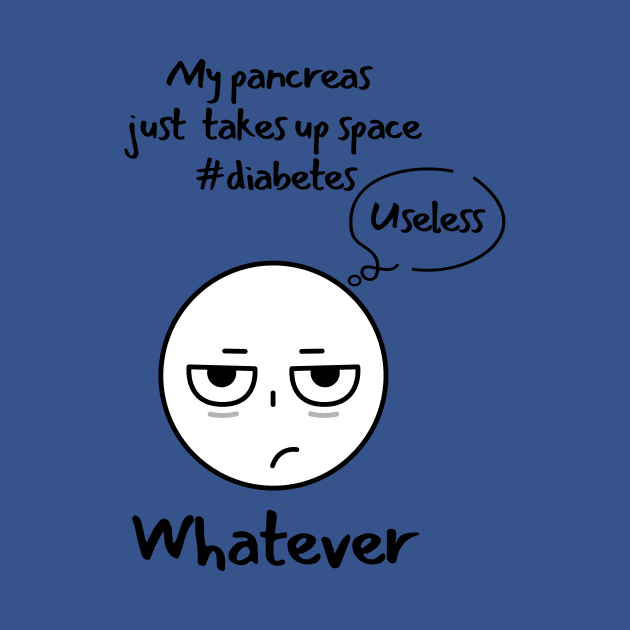 Funny Sarcastic Diabetes Useless Pancreas Whatever by Diabeticsy