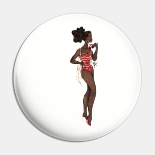 Black Beach Barbie Pin