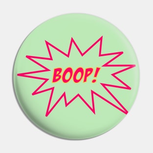 Boop in Comic Text Bubble Pin