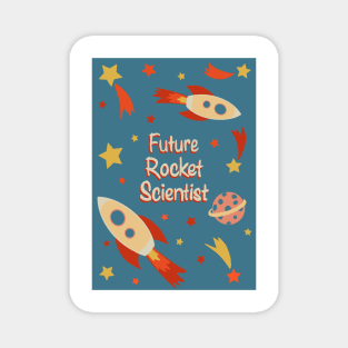 Future Rocket Scientist fun retro print Magnet