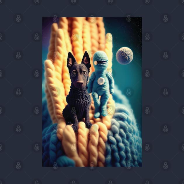 wool character portrait Lovely little puppy in space by zotilus