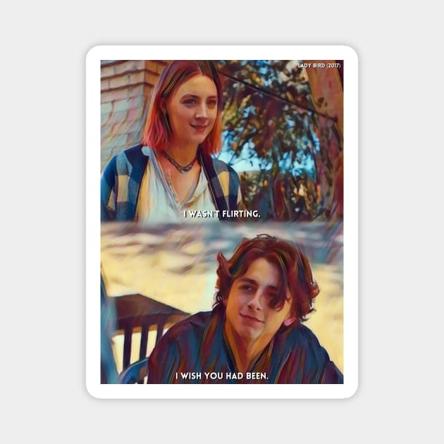 Flirting | Lady Bird (2017) Movie Digital Fan Art Magnet by Sentiment et al.