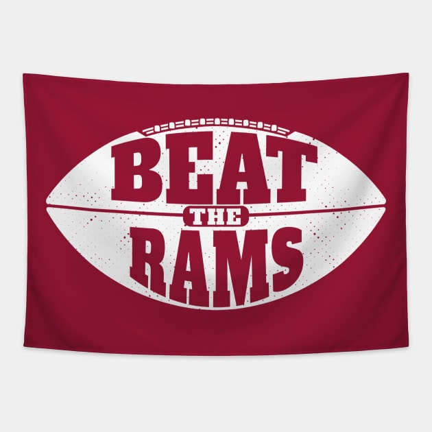 Beat the Rams // Vintage Football Grunge Gameday Tapestry by SLAG_Creative