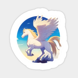 Beautiful white Pegasus Magnet