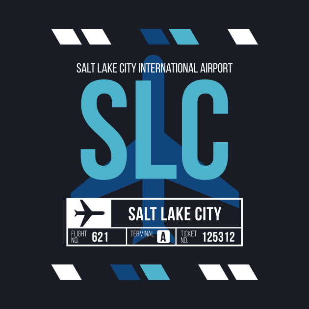 Salt Lake City (SLC) Airport Code Baggage Tag by SLAG_Creative