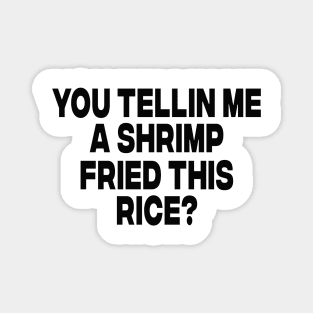 You Tellin Me a Shrimp Fried This Rice? Funny Sarcastic Meme Y2k Magnet