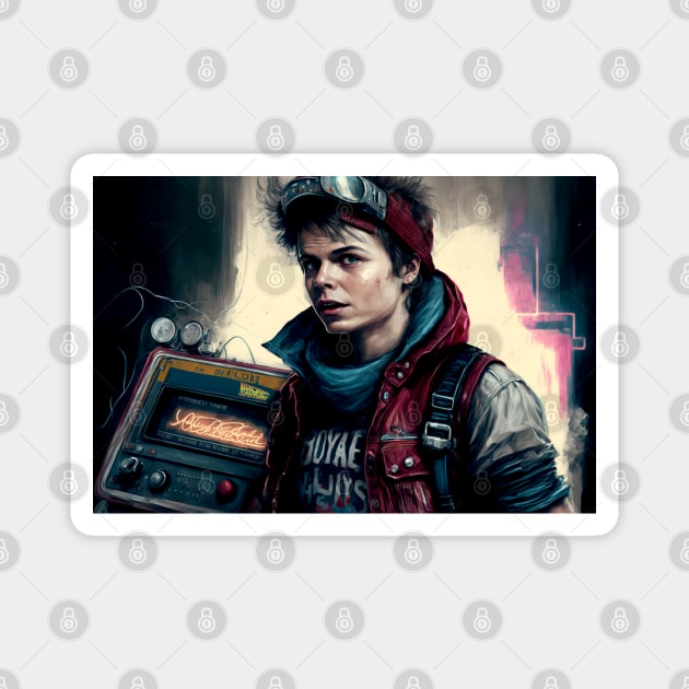 Back to the future Marty McFly Magnet by Buff Geeks Art