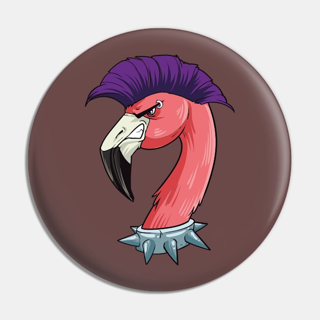 Punk-Flamingo Pin by gdimido