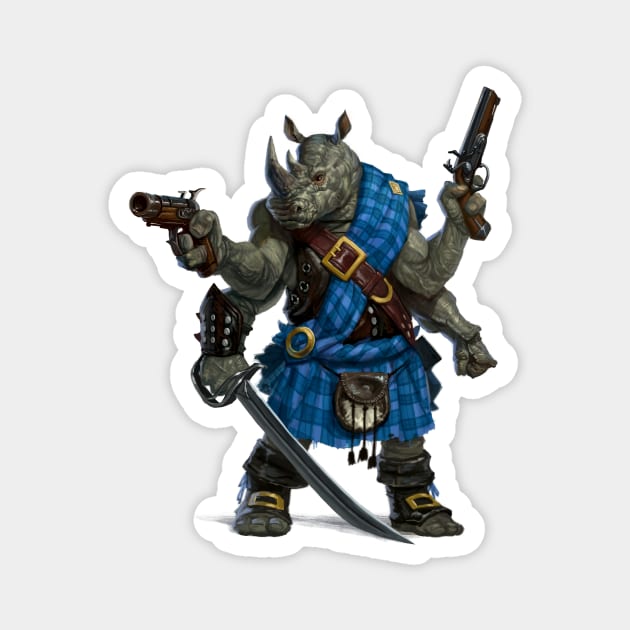 Rhino Gunner Magnet by nikitanv