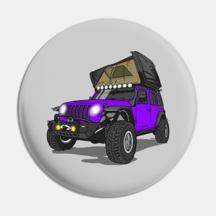 Jeep Wrangler Camp Time - Purple Jeep Pin