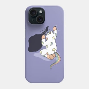 Weird Unicorn Cat maintaining the delicious black holes Phone Case