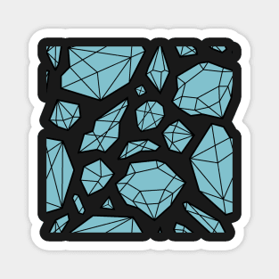 Rough Diamond Fashion Print Blue Black Magnet