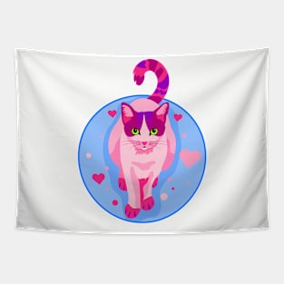 Cute Cat Design I Love my Cat Tapestry