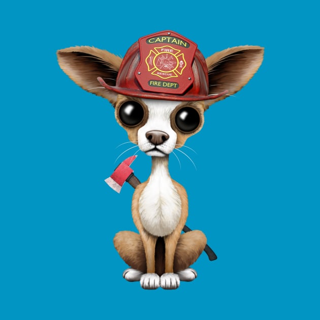 Cute Chihuahua Puppy Firefighter by jeffbartels