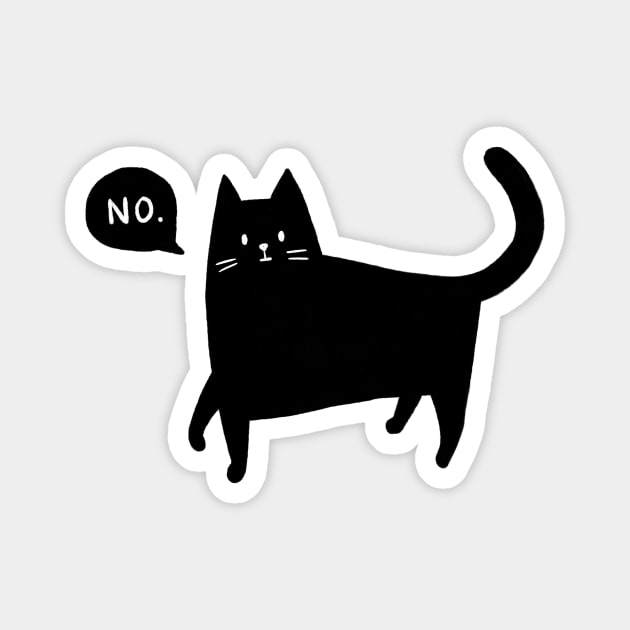 Black Cat Says No Magnet by Jenn Reese