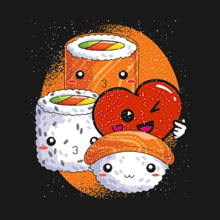 Maki Lover Sushi Rolls Japanese Food Nigiri Sushi T-Shirt