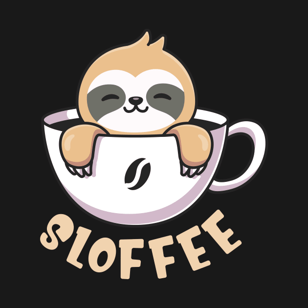 Sloffee Cute Sloth In Coffee Cup by Foxxy Merch