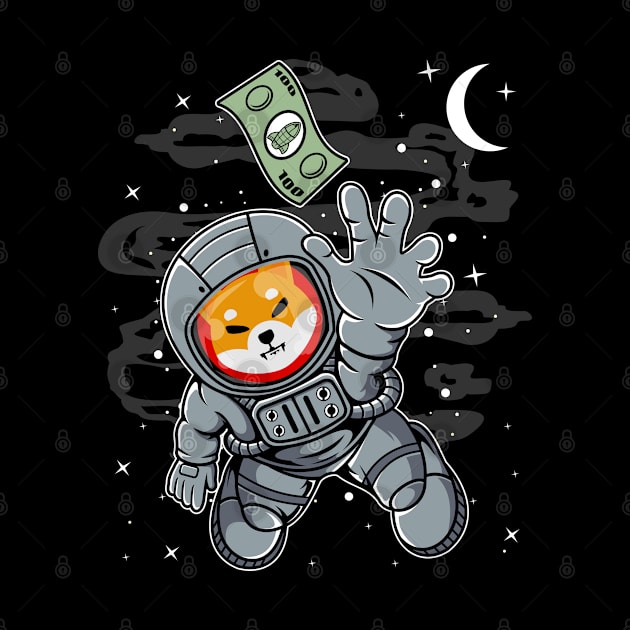 Astronaut Reaching Shiba Inu Coin To The Moon Shib Army Crypto Token Cryptocurrency Blockchain Wallet Birthday Gift For Men Women Kids by Thingking About