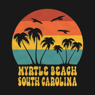 Retro Vintage Sunset Myrtle Beach South Carolina T-Shirt