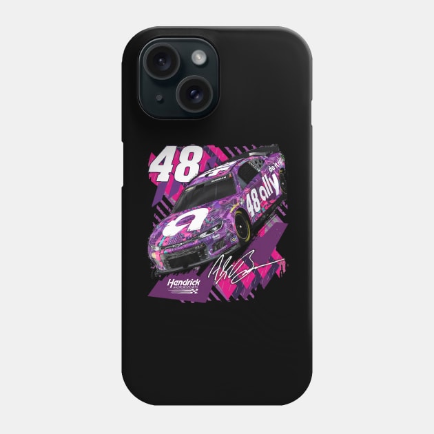 Alex Bowman Charcoal Ally Phone Case by stevenmsparks