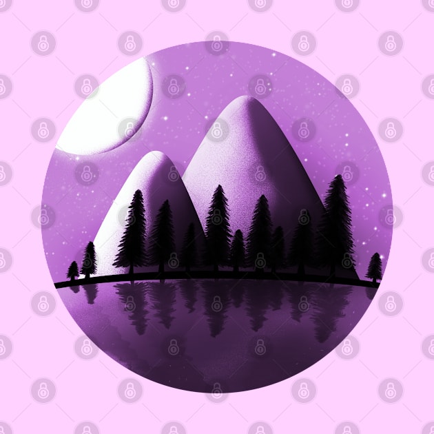 Lavender Mountain by Jewelldoesart