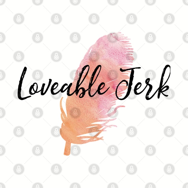 Loveable Jerk Watercolor Feather by jutulen