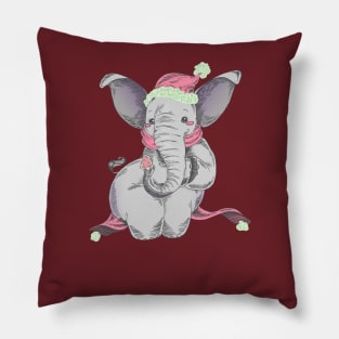 Snuggly Elephant with a Frosted Sugar Cookie Pillow