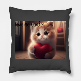 Cat of Hearts Pillow