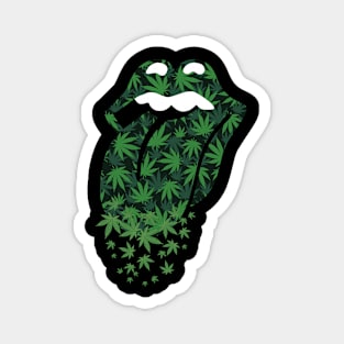 Marijuana Sexy Lips Tongue Weed Leaf Magnet