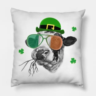 Holstein Friesian Dairy Cow St Patrick's Day Pillow