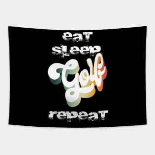 Eat Sleep Golf Repeat Tapestry