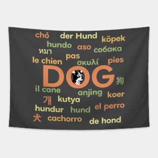 Dogs in many languages Tapestry