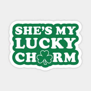 She's My Lucky Charm - Cute St. Patrick's Day Shamrock Magnet