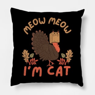 Thanksgiving Funny Turkey Fake Cat Pillow