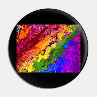 Art abstract in rainbow Pin