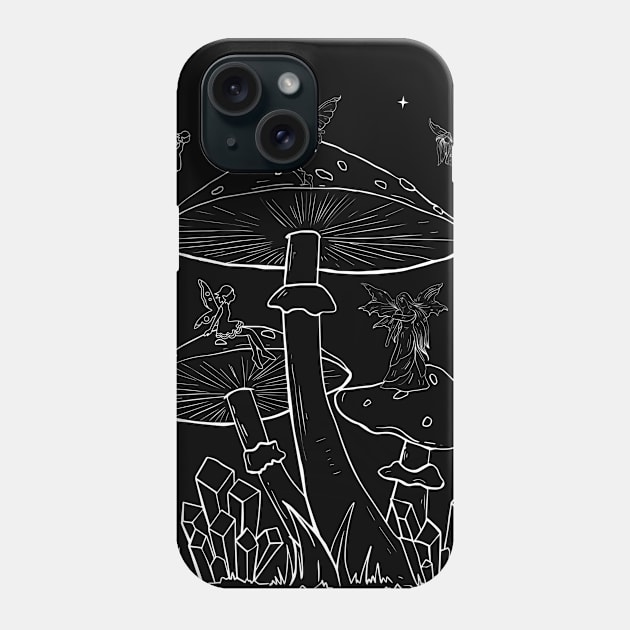 Fairycore Aesthetic Fairy Grunge Mushroom Fairies Phone Case by Alex21