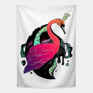 Blue Red Blend Swan Queen Tapestry